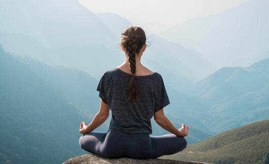 Meditation - Calm - Reishi - Pineapple Peach - Stress Relief - Woman Meditating - Troomy Nootropics in Whittier, CA