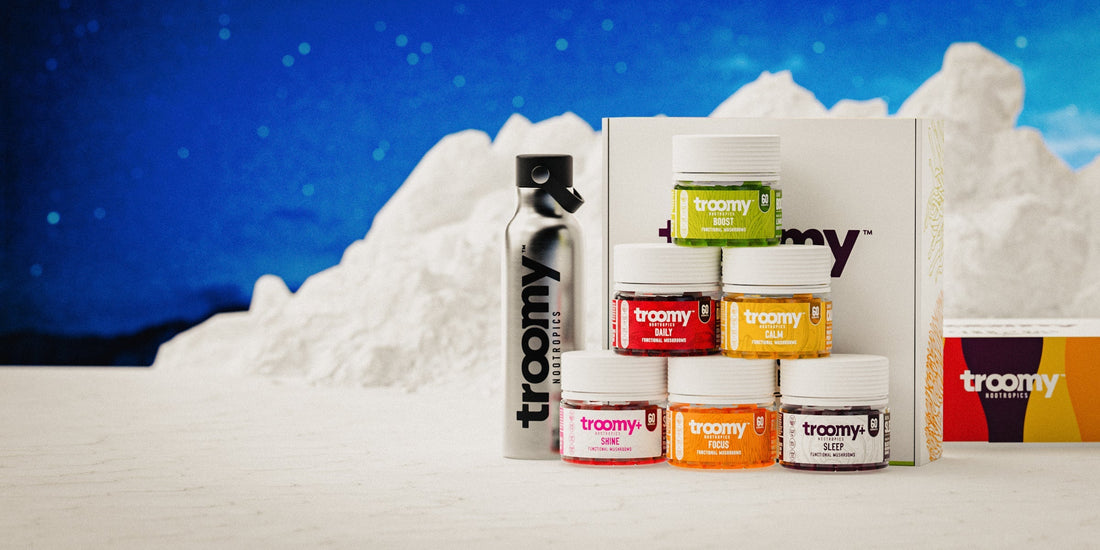 Troomy Products - Functional Products -  Holistic Wellness -  Energy - Sleep - Mood Balance - Brain Health - Lion’s Mane - Reishi - Cordyceps - Gummies - Troomy Nootropics in Whittier, CA