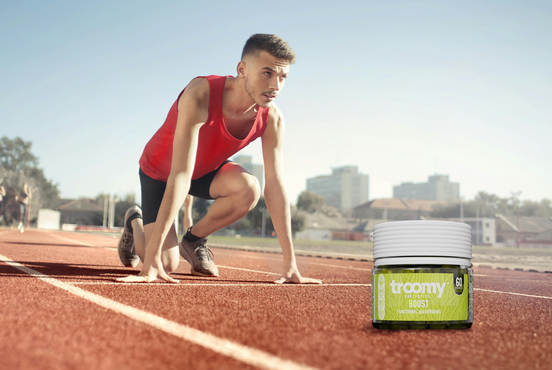 Boost - Cordyceps - Lemon Lime - Pre-Workout Blend - Athletic Man Running - Troomy Nootropics in Whittier, CA