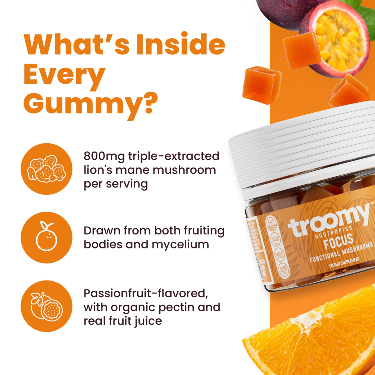 Focus: Lion's Mane Mushroom Gummies