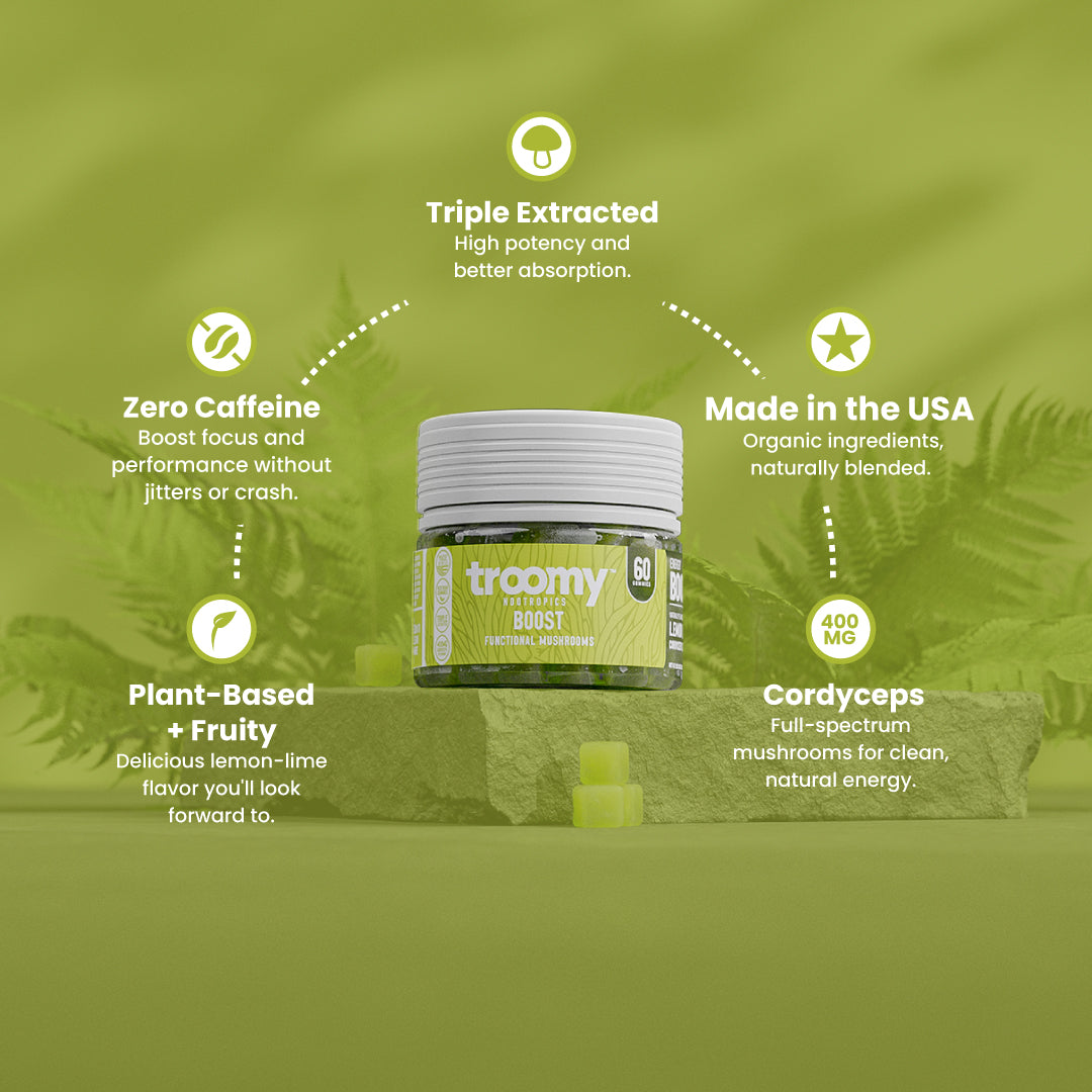 Boost - Cordyceps - Lemon Lime - Energy Support - Top Selling Points - Troomy Nootropics in Whittier, CA