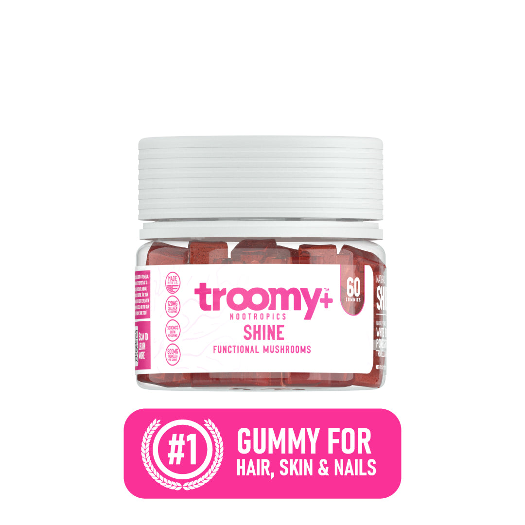 Shine Beauty Gummies - Tremella + Biotin for Skin and Hair - #1 Gummy - Troomy Nootropics in Whittier, CA