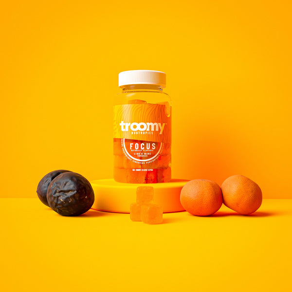 Focus Lion’s Mane Gummies - Tangerine Passionfruit  - Brain Support - 60ct Jar - Troomy Nootropics in Whittier, CA