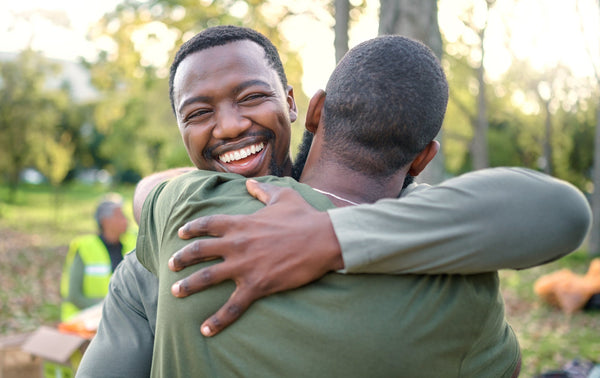 Mental Health - Two people hugging - Troomy Products - Functional Products -  Holistic Wellness -  Energy - Sleep - Mood Balance - Brain Health - Lion’s Mane - Reishi - Cordyceps - Gummies - Troomy Nootropics in Whittier, CA