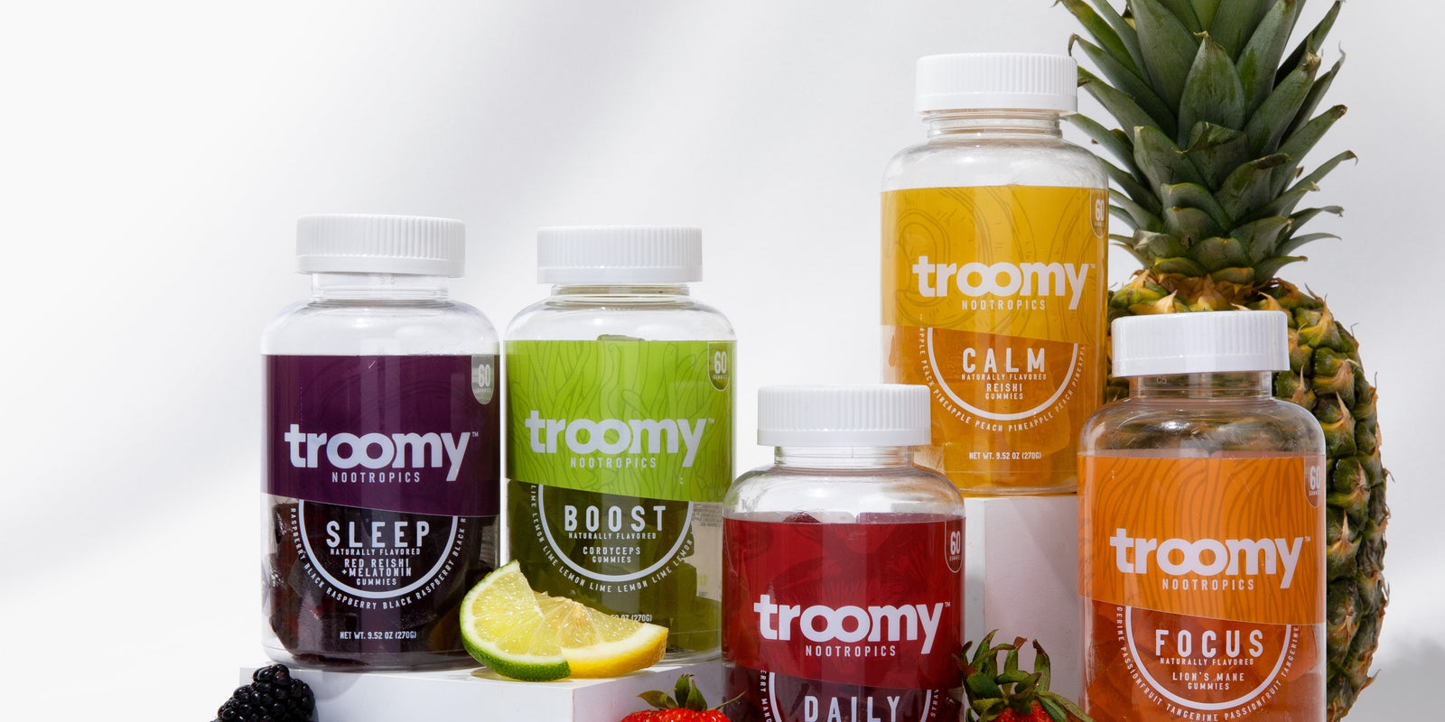 Troomy Products - Functional Products -  Holistic Wellness -  Energy - Sleep - Mood Balance - Brain Health - Lion’s Mane - Reishi - Cordyceps - Gummies - Troomy Nootropics in Whittier, CA