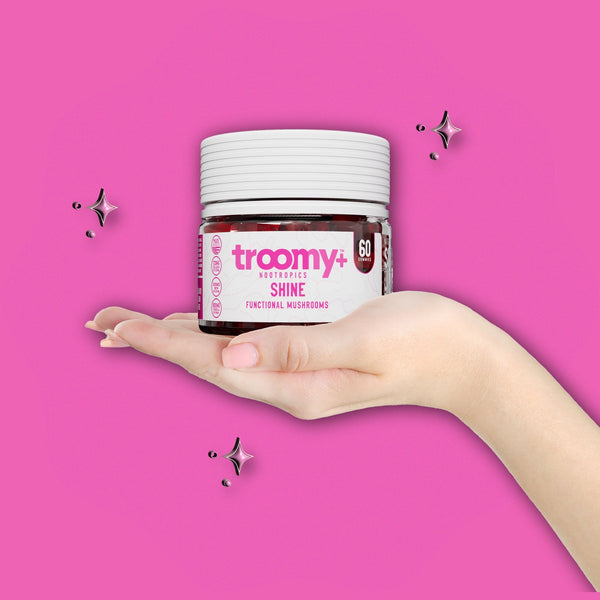 Shine Beauty Gummies - Tremella + Biotin for Skin and Hair - 60ct Jar - Troomy Nootropics in Whittier, CA