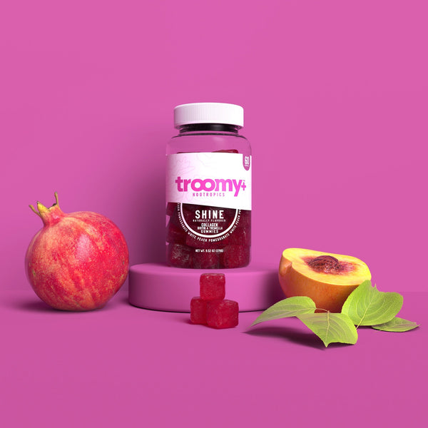 Shine Beauty Gummies - Tremella + Biotin for Skin and Hair - 60ct Jar - Troomy Nootropics in Whittier, CA