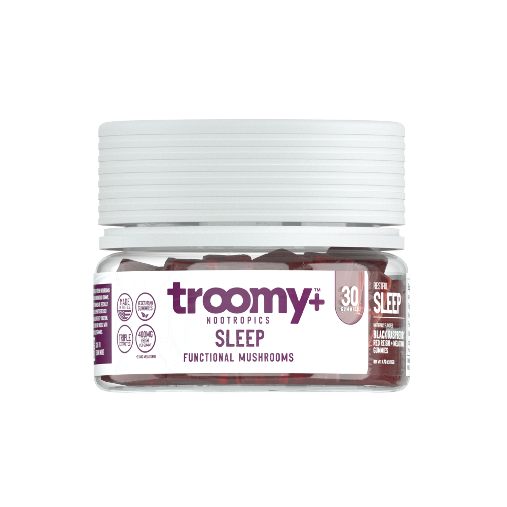 Sleep - Reishi and Melatonin - Black Raspberry - Sleep Support - 30ct Gummy Jar - Troomy Nootropics in Whittier, CA