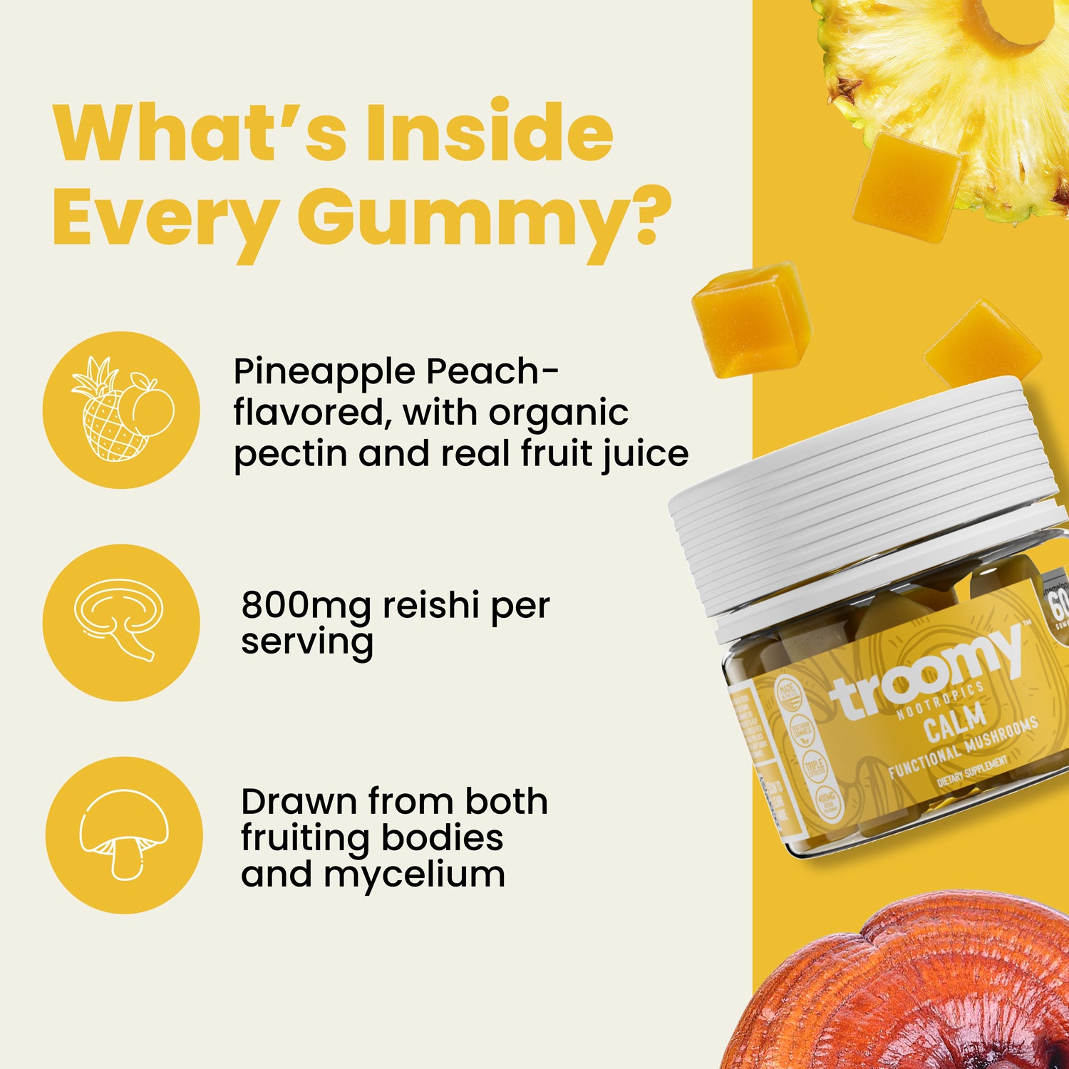 Calm: Reishi Mushroom Gummies