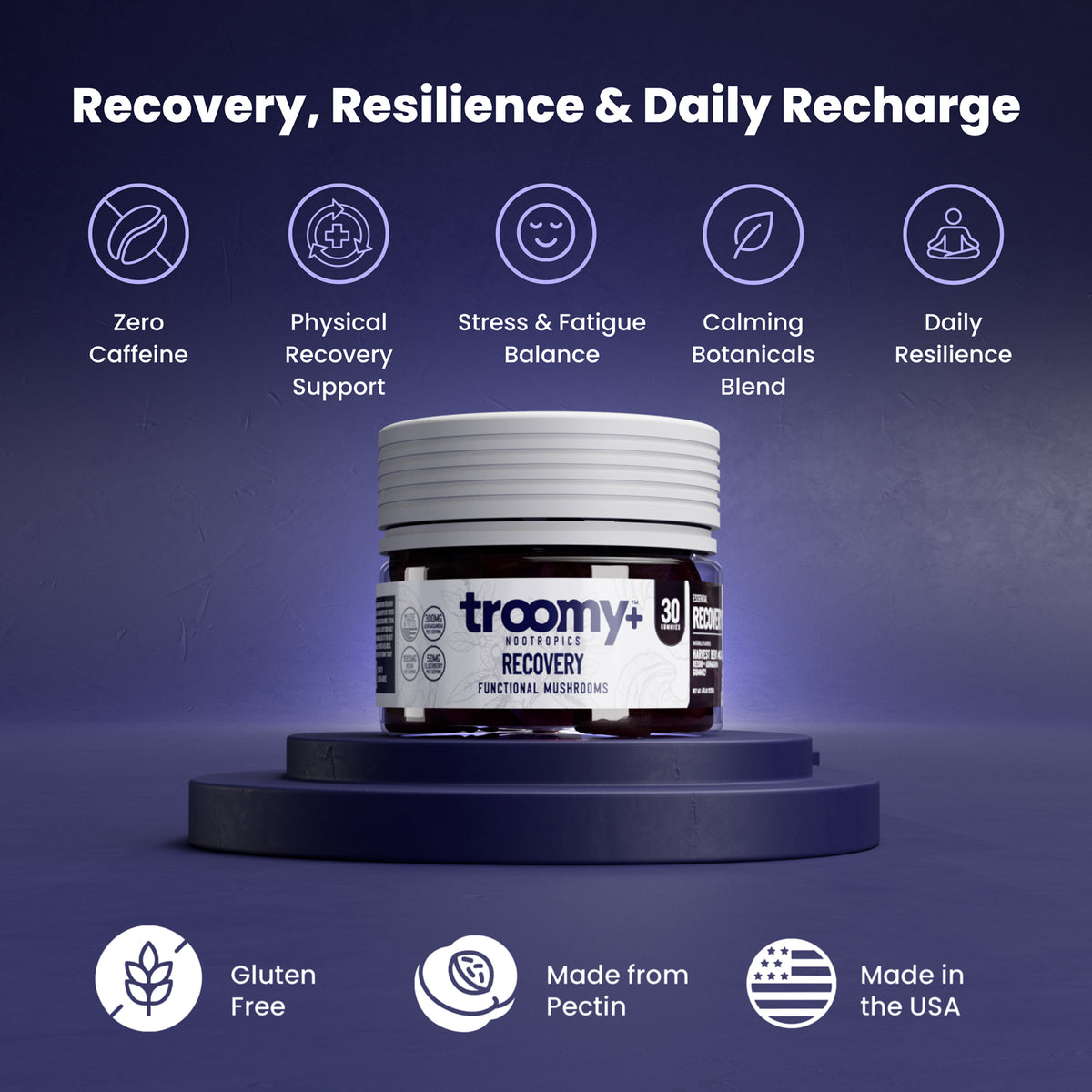 Recovery: Ashwagandha + Reishi Mushroom Gummies
