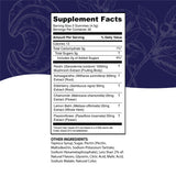 Recovery - Reishi and Ashwagandha - Berry Acai - Muscle Recovery - Supplement Facts Panel - Troomy Nootropics in Whittier, CA