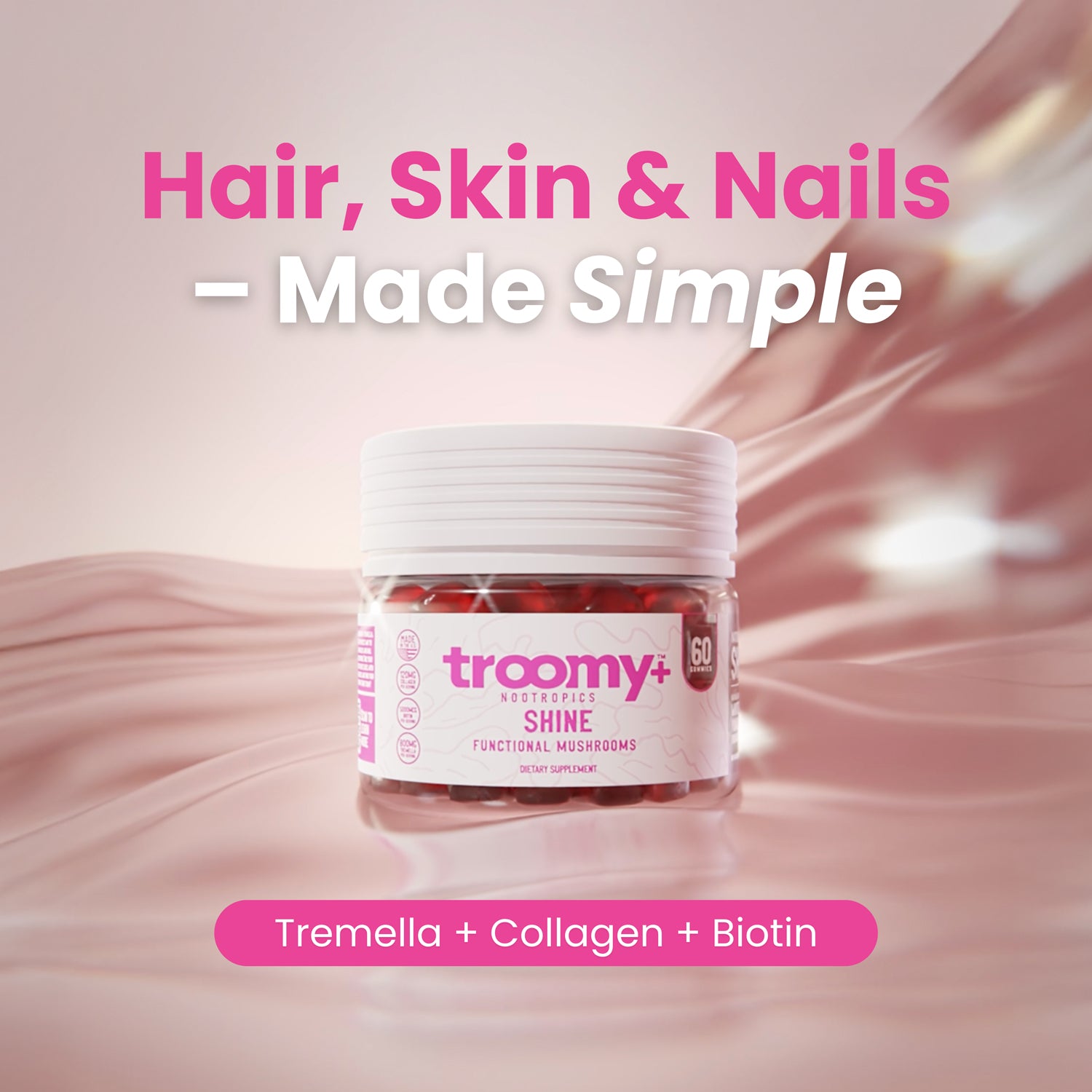 Shine: Tremella Mushroom Gummies with Biotin & Collagen