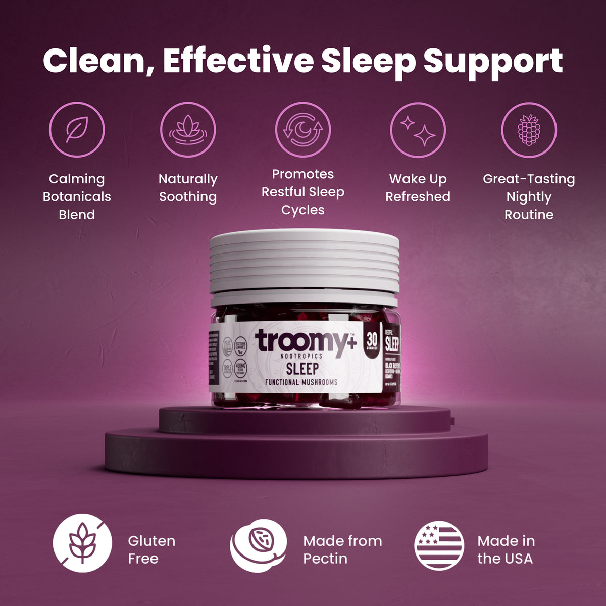Sleep: Reishi + Melatonin Gummies