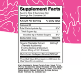 Shine Beauty Gummies - Tremella + Biotin for Skin and Hair - Supplement Facts Panel - Troomy Nootropics in Whittier, CA
