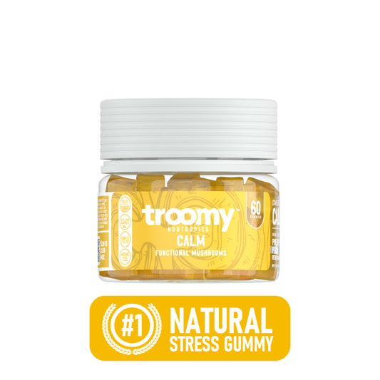 Calm - Reishi - Pineapple Peach - Stress Relief - #1 Natural Stress Gummy - Troomy Nootropics in Whittier, CA