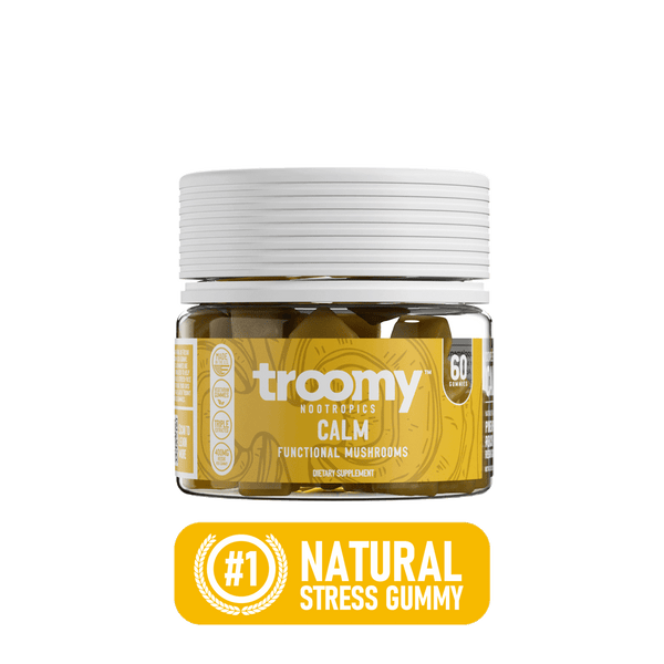 Calm - Reishi - Pineapple Peach - Stress Relief - #1 Natural Stress Gummy - Troomy Nootropics in Whittier, CA