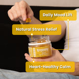 Calm - Reishi - Pineapple Peach - Stress Relief - Man Grabbing a Gummy - Troomy Nootropics in Whittier, CA