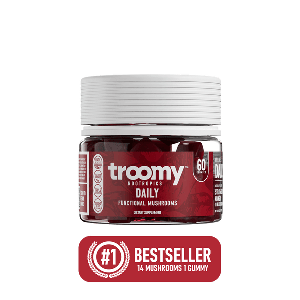Daily - 14 Mushroom Blend - Strawberry Mango - Health Support Supplement - #1 Nootropic Bestseller - Troomy Nootropics in Whittier, CA
