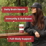 Daily - 14 Mushroom Blend - Strawberry Mango - Daily Nutrition - Lifestyle Image Outdoors - Troomy Nootropics in Whittier, CA