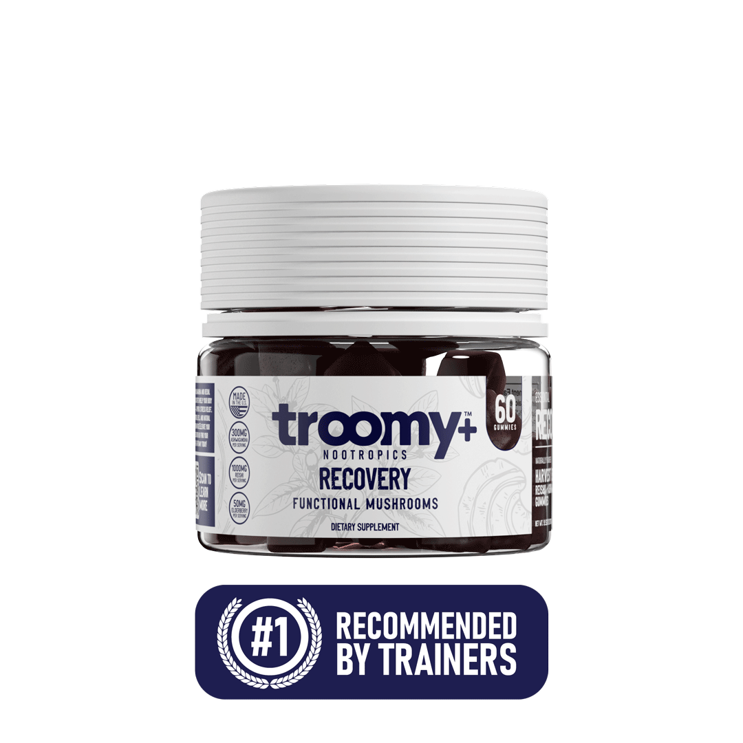 Recovery - Reishi and Ashwagandha - Berry Acai - Post Workout Blend - Recommended by Trainers Badge - Troomy Nootropics in Whittier, CA