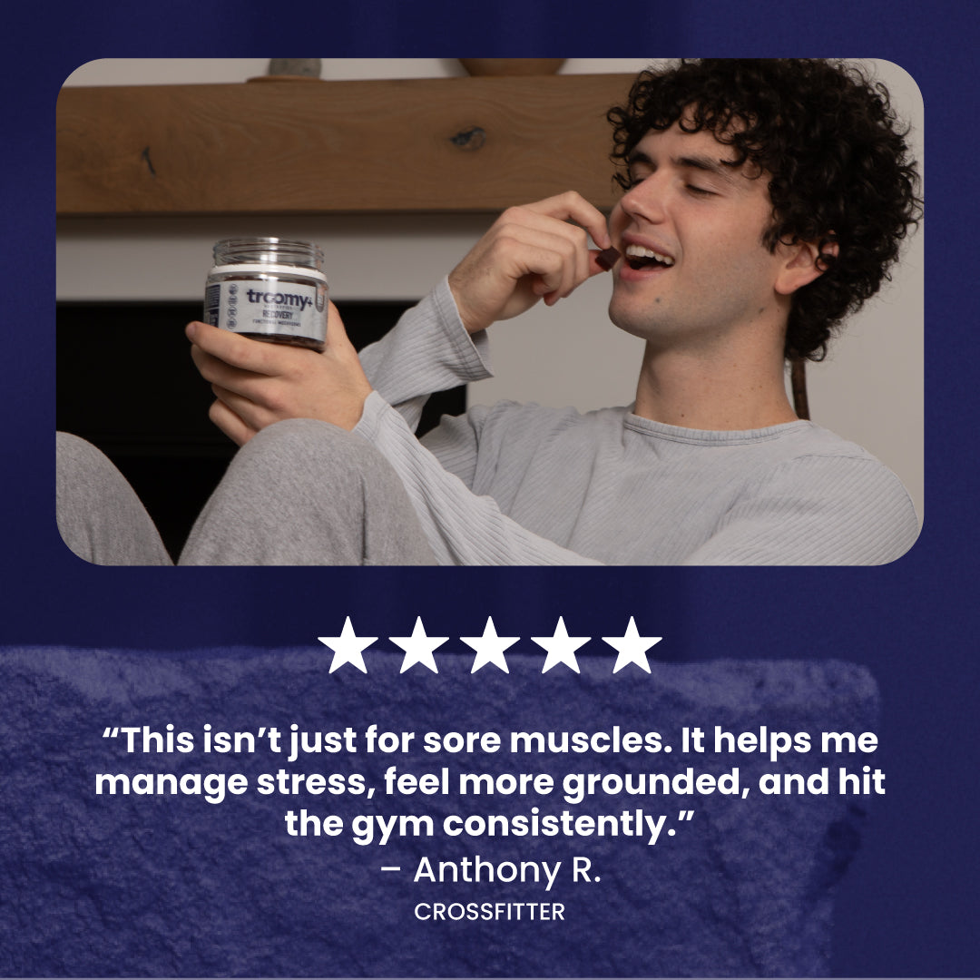 Recovery - Reishi and Ashwagandha - Berry Acai - Restore and Reset - Man Eating Gummy - Troomy Nootropics in Whittier, CA