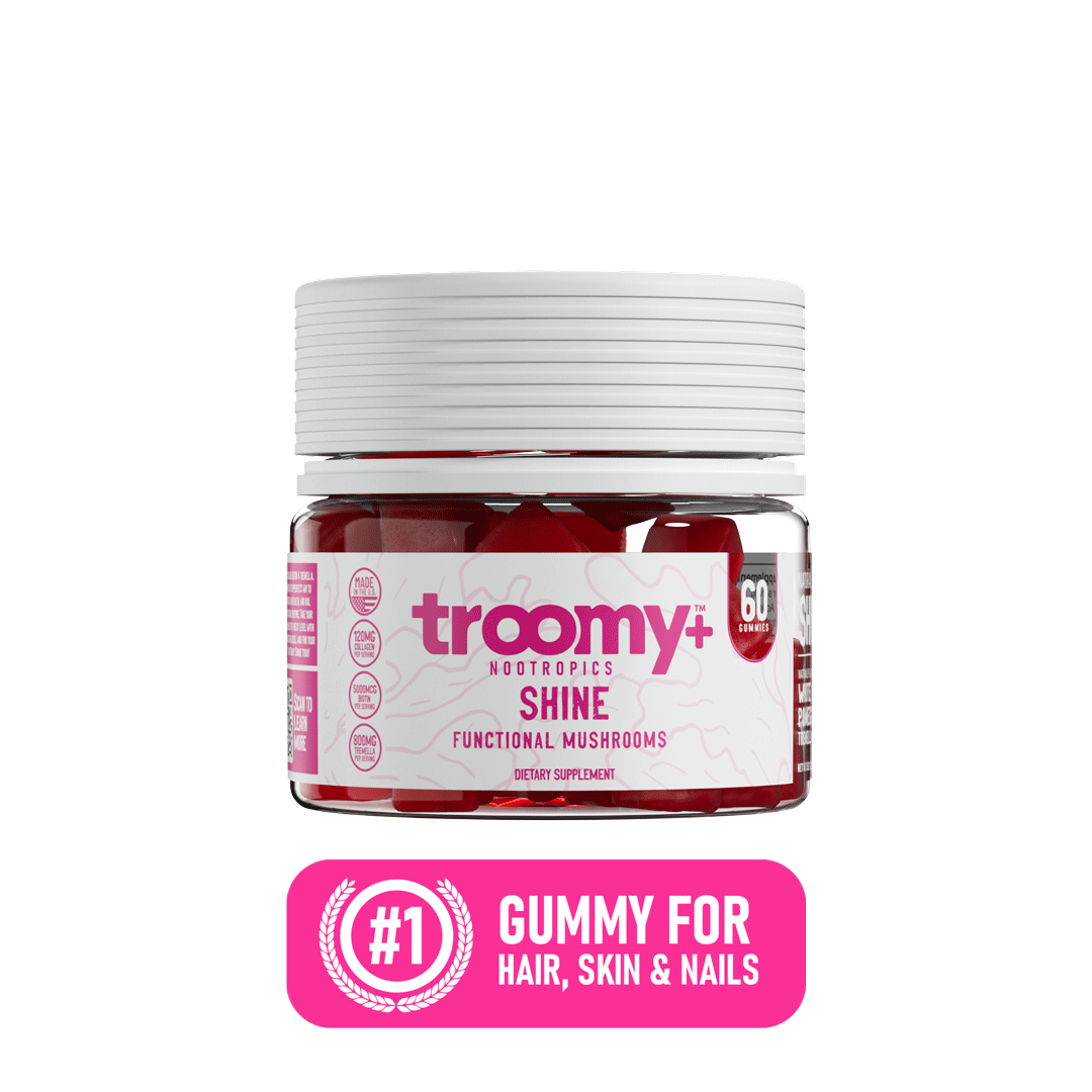 Shine Beauty Gummies - Tremella + Biotin for Skin and Hair - #1 Gummy - Troomy Nootropics in Whittier, CA