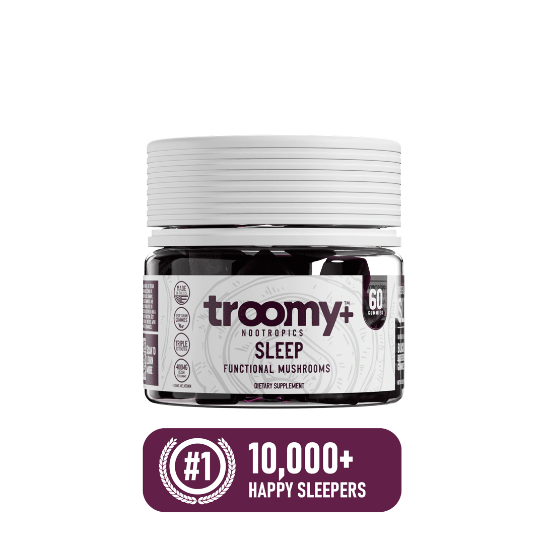 Sleep - Reishi and Melatonin - Black Raspberry - Calm Sleep Supplement - 10,000 Happy Sleepers Badge - Troomy Nootropics in Whittier, CA