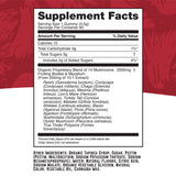 Daily - 14 Mushroom Blend - Strawberry Mango - Health Support Supplement - Supplement Facts Panel - Troomy Nootropics in Whittier, CA