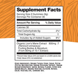 Focus - Lion’s Mane - Tangerine Passionfruit - Brain Boost - Supplement Facts Panel - Troomy Nootropics in Whittier, CA